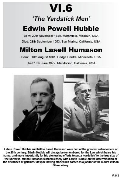 VI.6 Edwin Hubble & Milton Humason